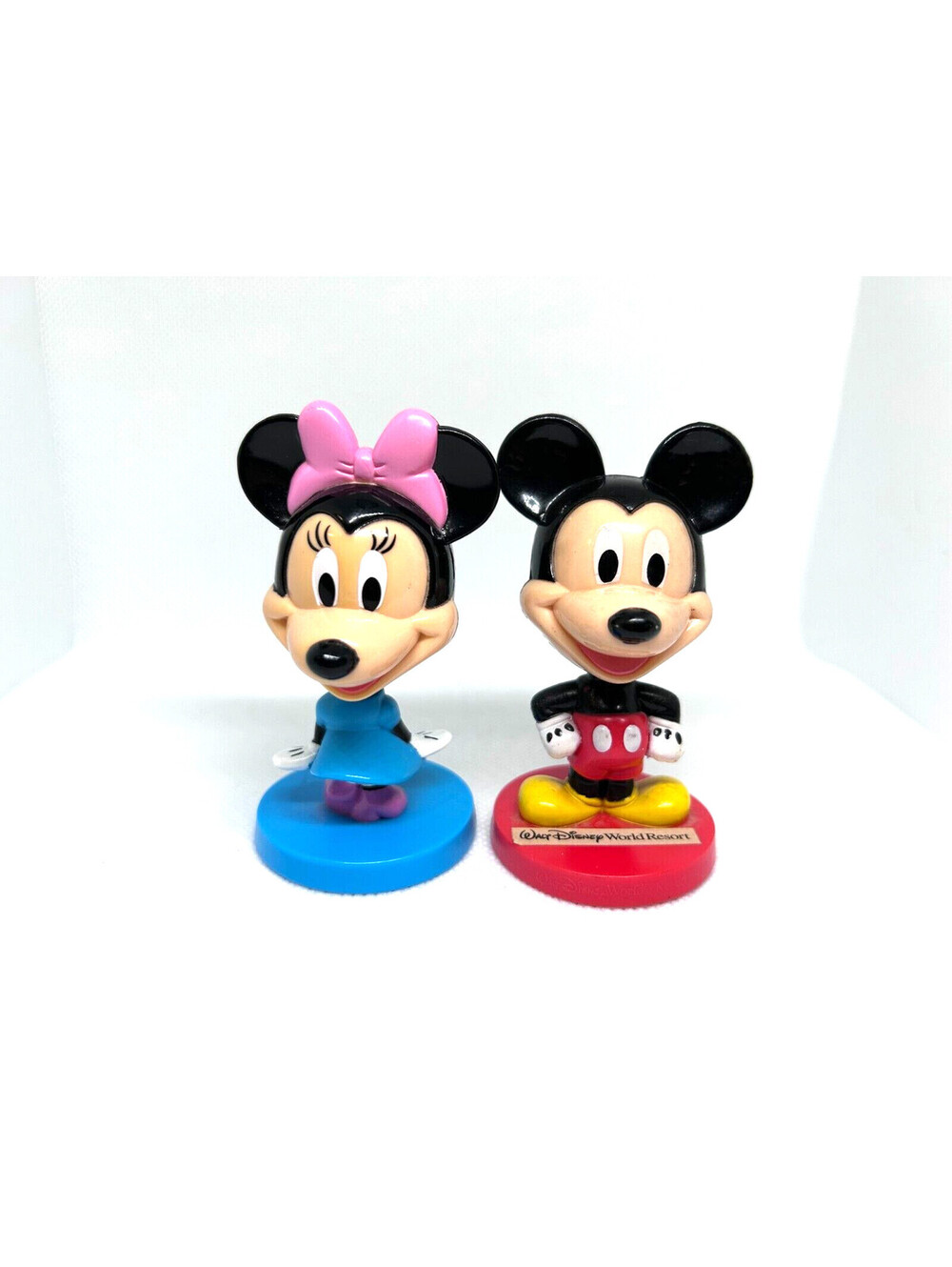 Disney Mickey and Minnie Mouse Mini Bobblehead Figures Walt Disney World Resort